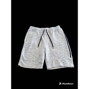 Brooklyn Shorts Mens Medium White Black THE KNIT SHORT Casual Sweat Bottoms